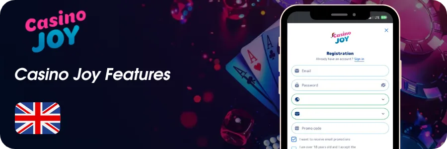 Casino Joy Features