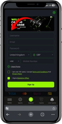 Fill form VeloBet