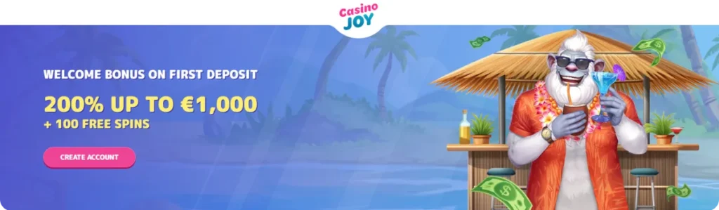 CasinoJoy Casino Minimum Deposit £1